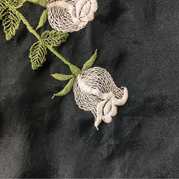 Vintage 70s Lillie Rubin Embroidered Tulle High Rise Formal Maxi Skirt - Picture 11 of 16